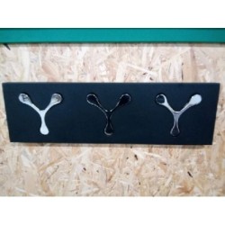 Porte manteau noir et argente 