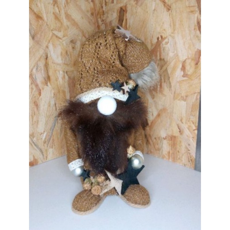 Gnome laine marron