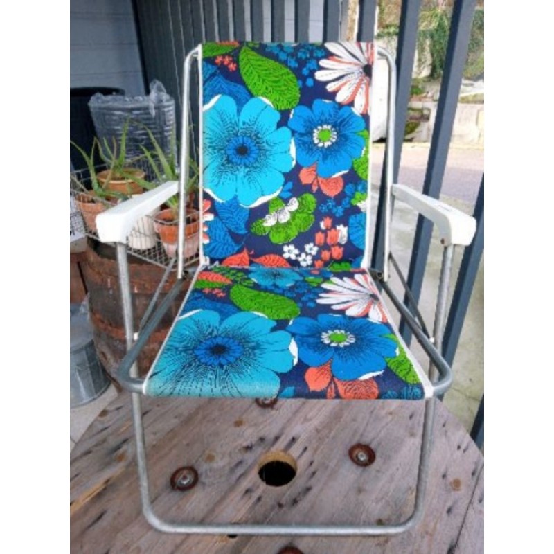 Chaise de camping vintage