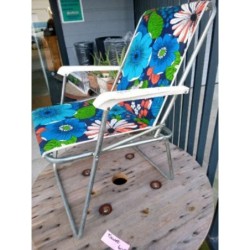 Chaise de camping vintage