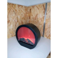 Decoration cheminee lumineuse