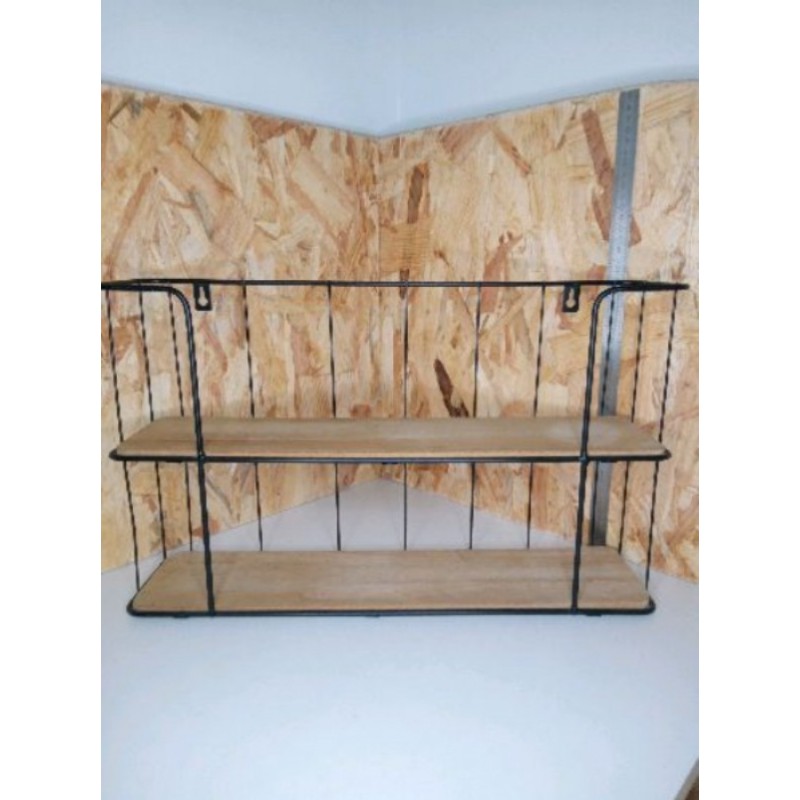 Etagere fer et bois
