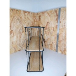 Etagere fer et bois