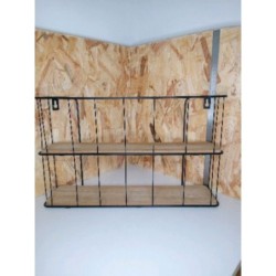Etagere fer et bois