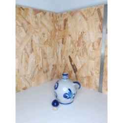 Bouteille bleu terre