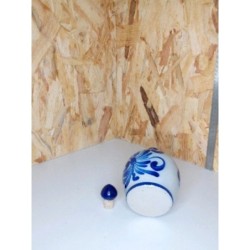 Bouteille bleu terre