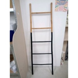 Echelle bambou bois et noire