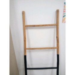Echelle bambou bois et noire