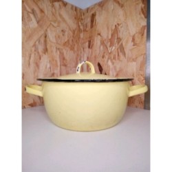 Faitout jaune emaille 