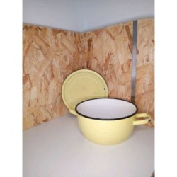 Faitout jaune emaille 