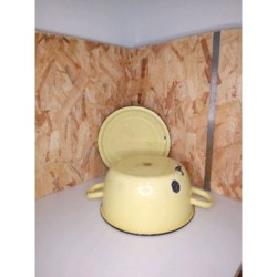 Faitout jaune emaille 