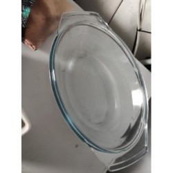 Plat en verre + couvercle