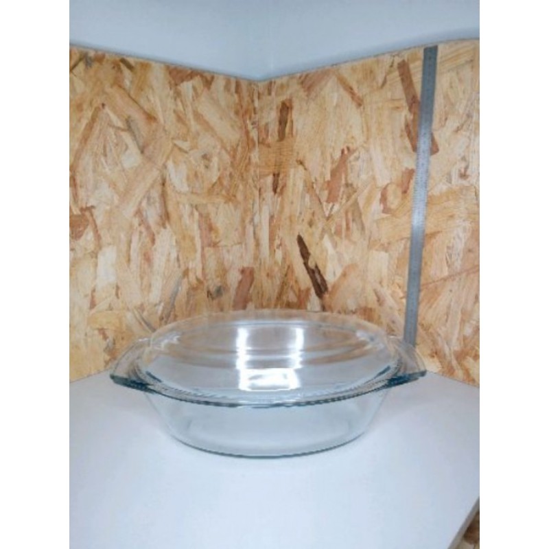 Plat en verre + couvercle