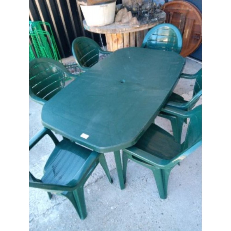 Salon de jardin vert 