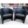 Deux fauteuils  simili cuir 