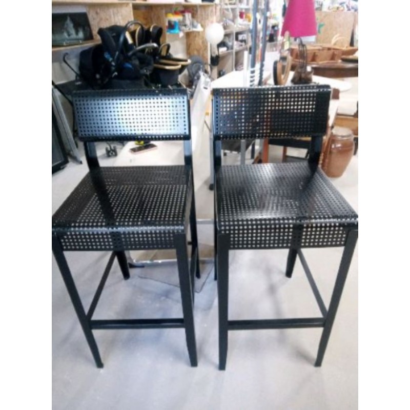 Deux tabourets de bar metal 