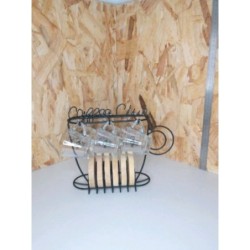 B: panier métal avec 6...