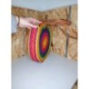 Sac paille tresse multicolore 