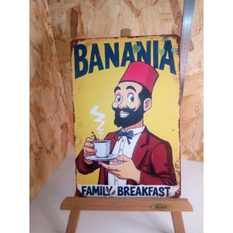 Plaque metal Banania