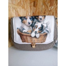 Sac a main velours chien