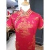 Robe chinoise rouge et dore 