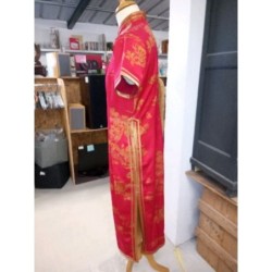 Robe chinoise rouge et dore 