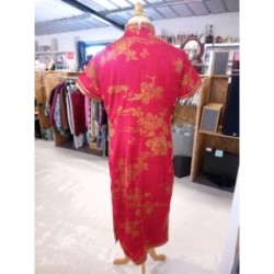 Robe chinoise rouge et dore 