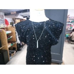 Robe soiree noir sequins