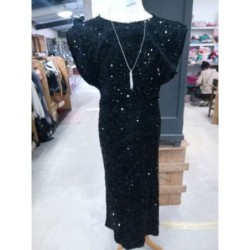 Robe soiree noir sequins