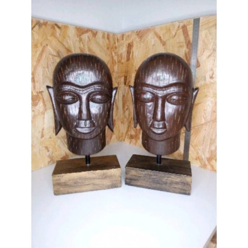 Paire de têtes décoratives