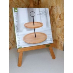 Présentoir 2 étages en bambou