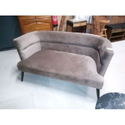 Banquette velour marron