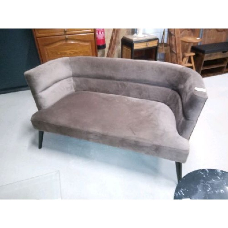 Banquette velour marron