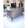 Banquette velour marron