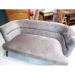 Banquette velour marron